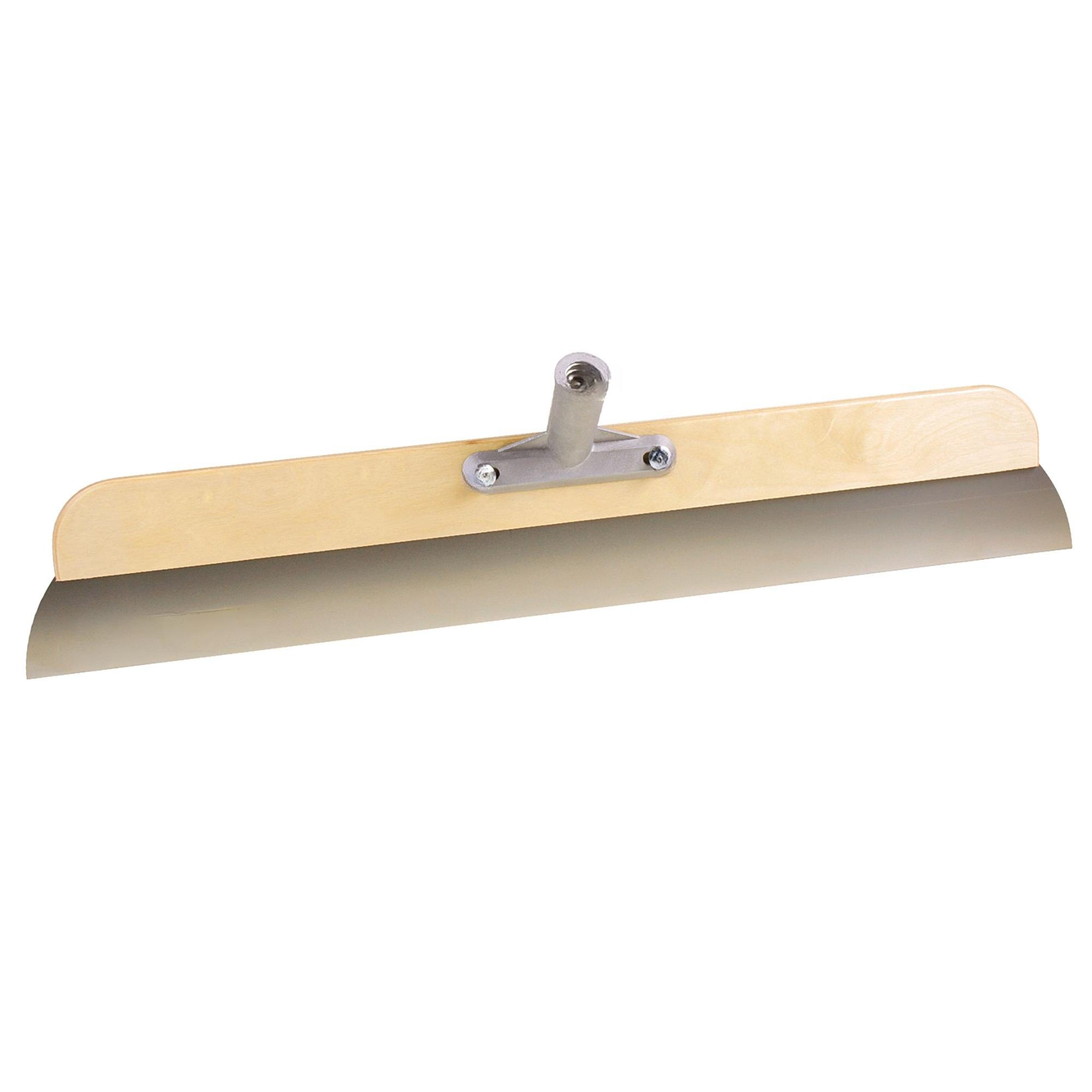 24" Wood Frame Stainless Steel Smoother with Threaded Bracket